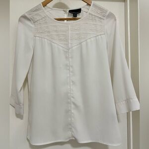 Cynthia Rowley Cream Lace Blouse